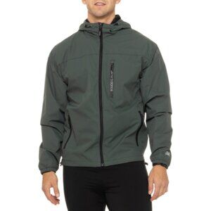 NEW BALANCE HOODED DOBBY WINDBREAKER FULL ZIP MESH LINED WINDBREAKER JACKET